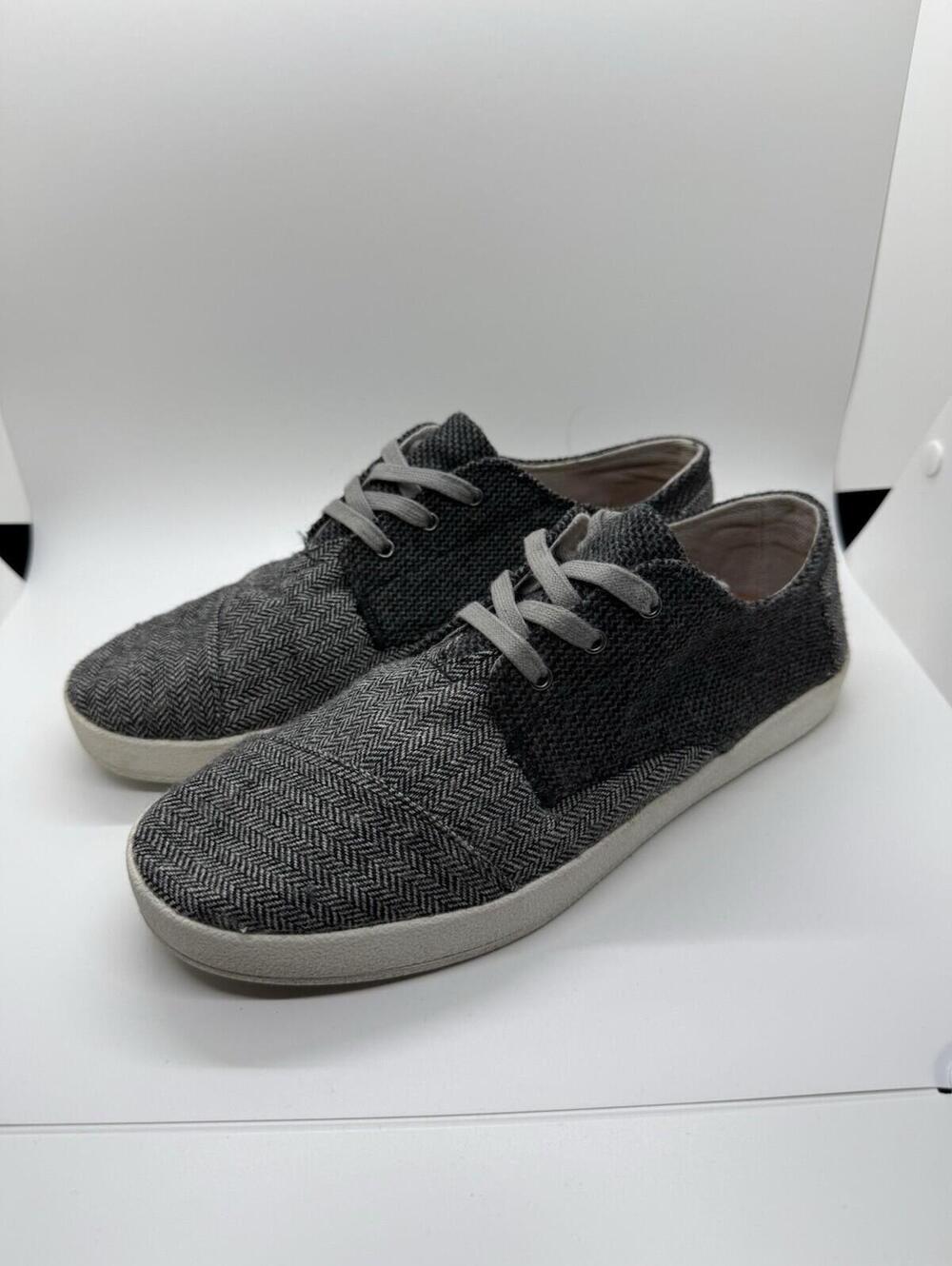 Tom’s Men’s Low Rise Sneakers- Size 8/Gray/Gray Laces/Casual Shoe/Knit